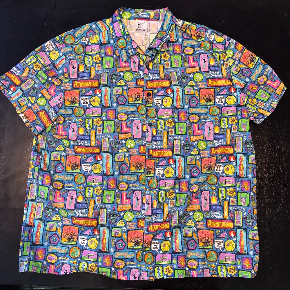 NWOT WDI MOG Disney D23 Expo 2019 Adventureland Tiki Room Hawaiian Camp Shirt XX